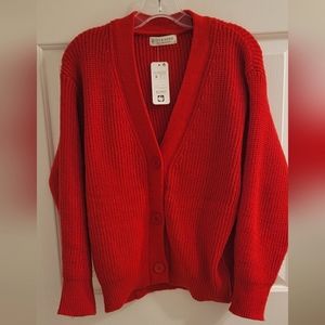 John & Anna Red Sweater Size: S